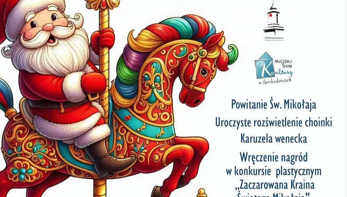 Mikołajki z Karuzelą Wenecką na Rynku w Świebodzicach